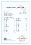 中学成绩单：《中国中等学校学生成绩验证报告》
